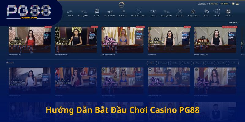 Hướng Dẫn Bắt Đầu Chơi Casino PG88