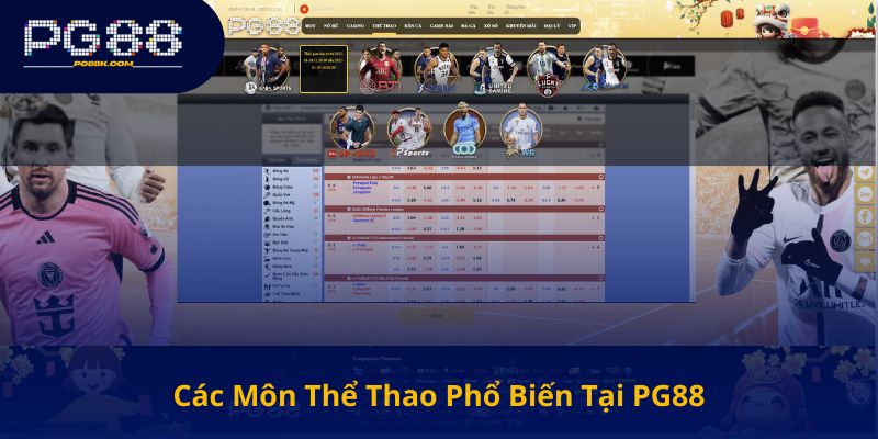 Các Môn Thể Thao Phổ Biến Tại PG88